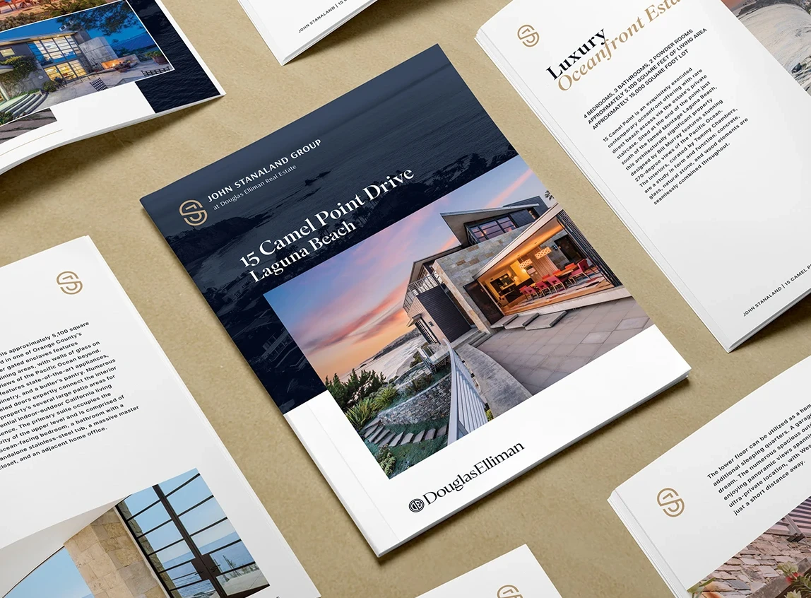 The John Stanaland Group Brand suite featured image, a crop of a property brochure.